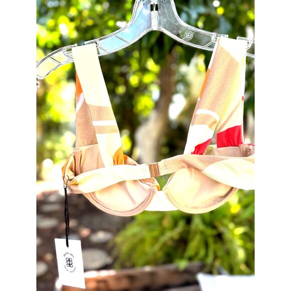 NWT Anthropologie Revel Rey Spencer Cream Yellow Orange 2 Piece Bikini Size M - Picture 8 of 15